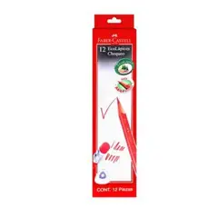 FABER CASTELL - Lápices Faber Castell Chequeo 3109T Rojo Empaque 12 Und