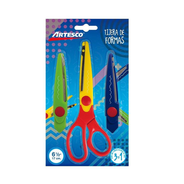 Tijera Artesco Con Cortes 3 En 1