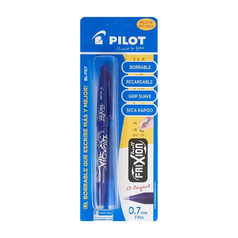 Lapicero Pilot Borrable Frixion Azul
