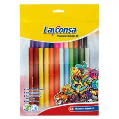 LAYCONSA - Plumones Layconsa School 45 Empaque 24 Und