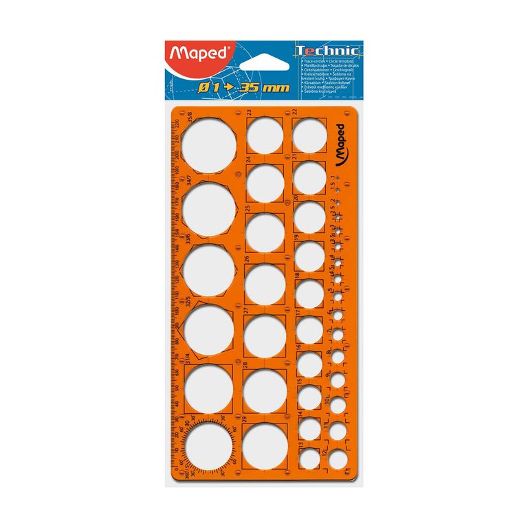 Regla Maped Trazador De Círculos 35mm Technic