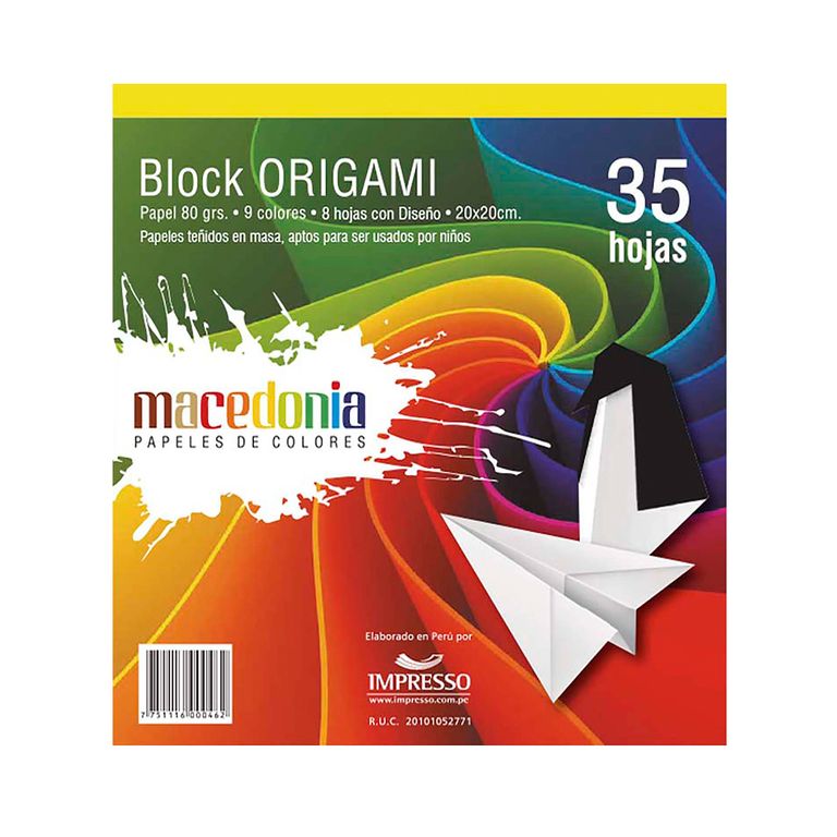 Block Origami Macedonia 20 x 20cm 35 Hojas