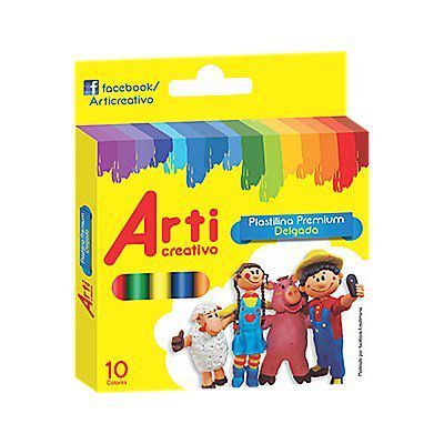 Plastilina Arti Creativo Delgada Premium Empaque 10 Und