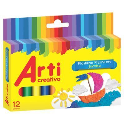 Plastilina Arti Creativo Jumbo Premium Empaque 12 Und