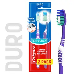 COLGATE - Cepillo Dental Colgate Extra Clean Duro Empaque 2 Und