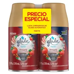 GLADE - Repuesto Para Ambientador Automático Hawaiian Breeze Pack 2 Latas 270 mL