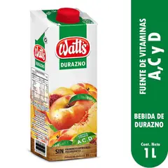 WATTS - Bebida Watts Durazno Caja 1 L