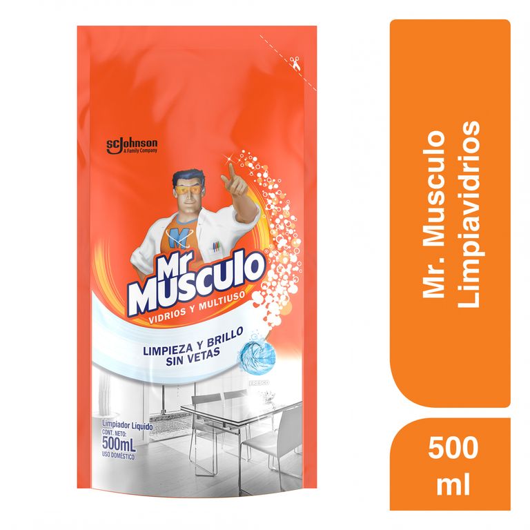 Limpia Vidrios Mr Musculo Fresco Doypack 500 mL
