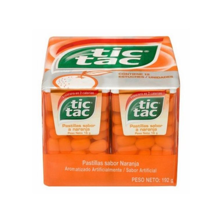 Caramelos Tic Tac Sabor Naranja Display 12 Und