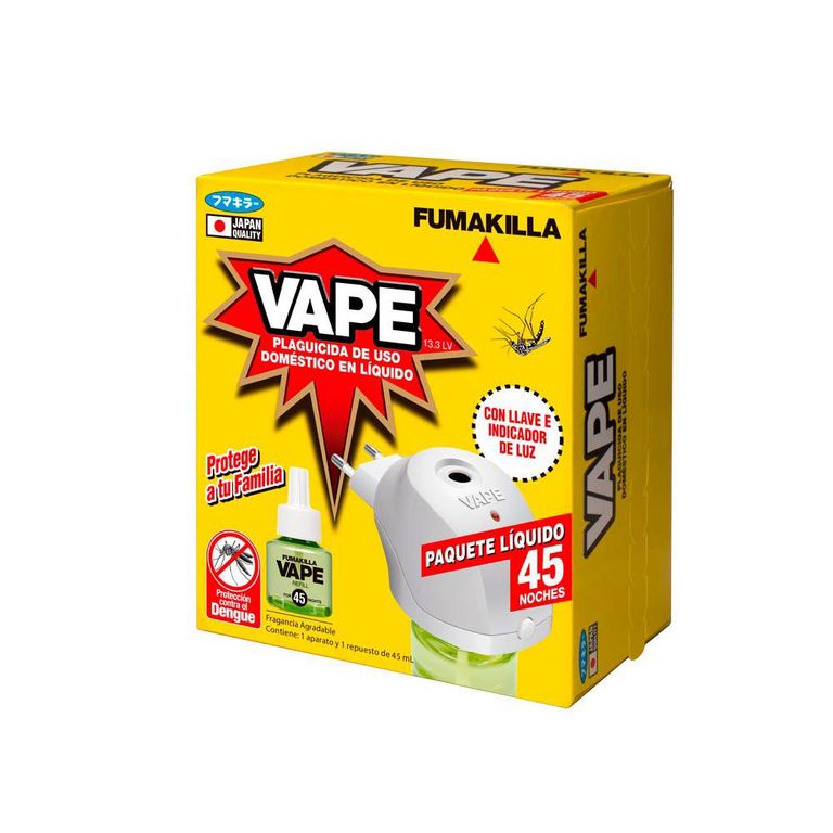 Repelente Eléctrico Líquido Vape + Repuesto 45 Noches