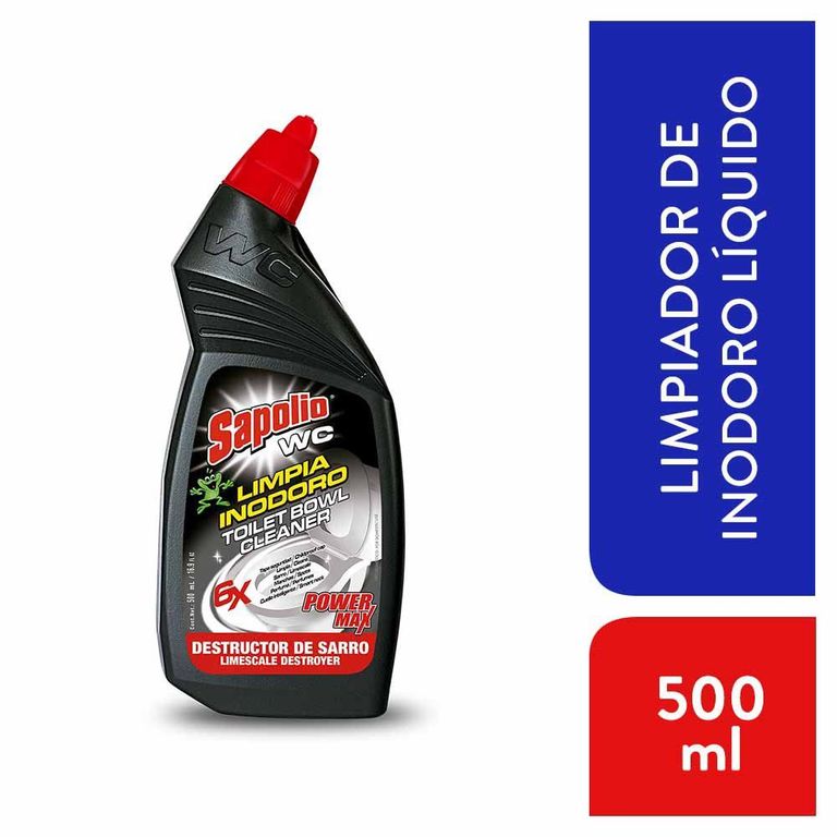 Limpiador para Inodoros Sapolio WC Power Max Negro Envase 500 mL