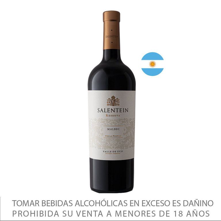 Vino Salentein Malbec Reserva Botella 750 mL