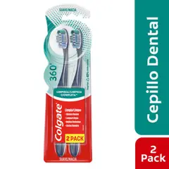COLGATE - Cepillo Dental 360 Suave Pack 2 Und