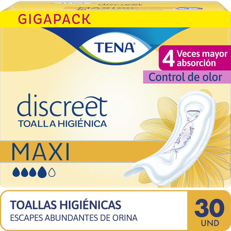Toalla Higiénica Tena Discreet Maxi Empaque 30 Und