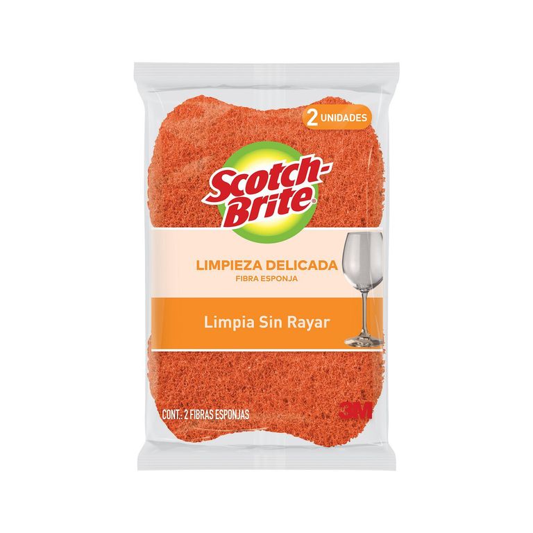 Esponja 2 en 1 de Cocina Cero Rayas Scotch Brite Empaque 2 Und