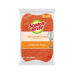SCOTCH BRITE - Esponja 2 en 1 de Cocina Cero Rayas Scotch Brite Empaque 2 Und