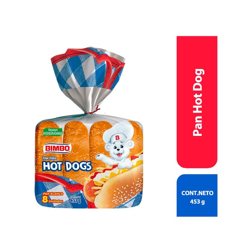 Pan Bimbo para Hot Dog Bolsa 8 Und
