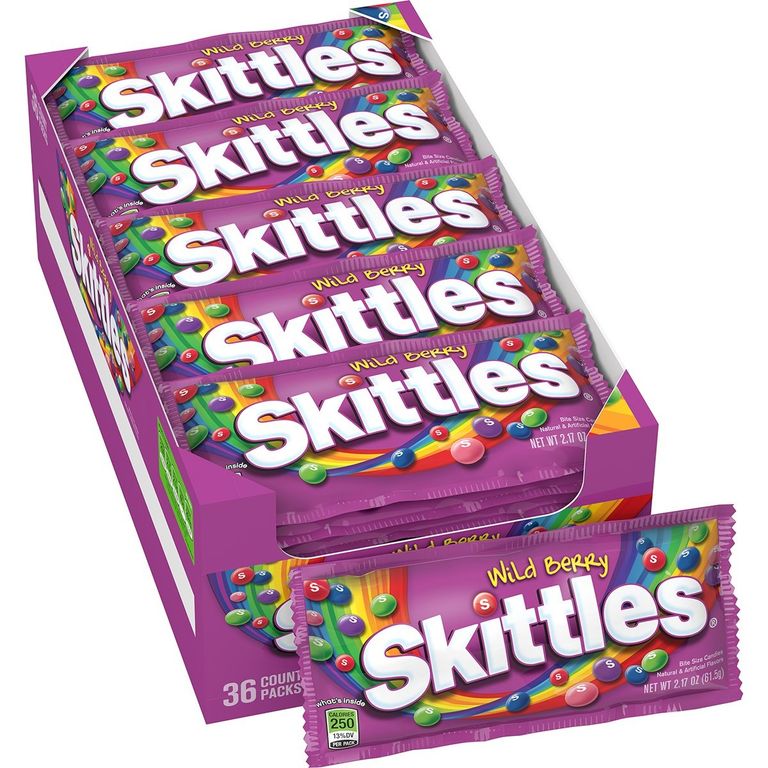 Caramelos Skittles Masticables Wildberry Display 36 Und
