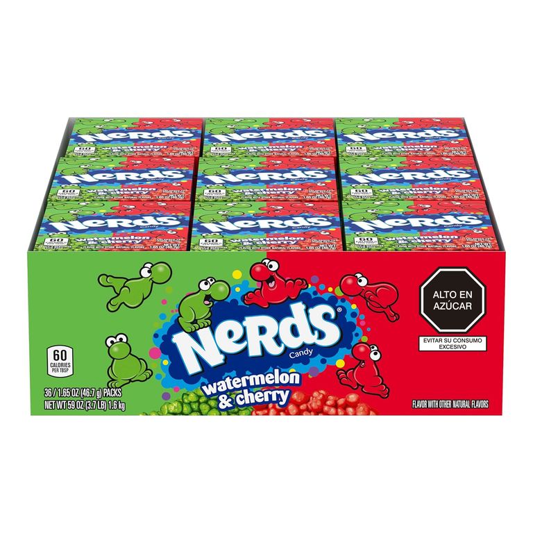Caramelos Wonka Nerds Watermelon Display 36 Und