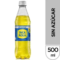 INCA KOLA - Gaseosa Inka Cola sin Azúcar 500 mL