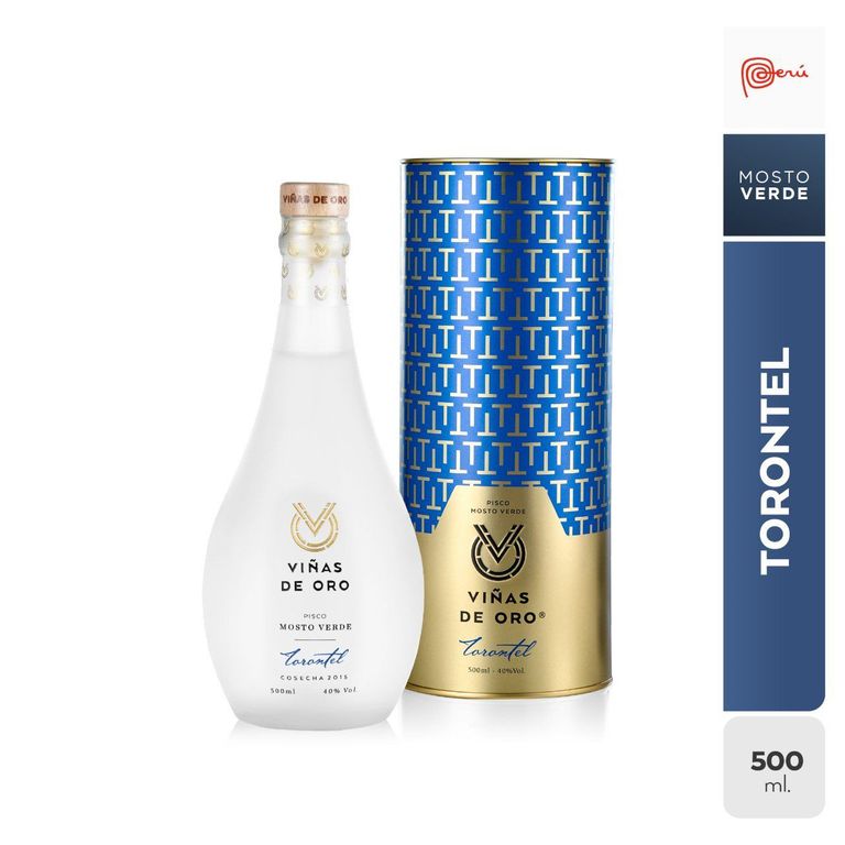 Pisco Viñas de Oro Mosto Verde Torontel Botella 500 mL