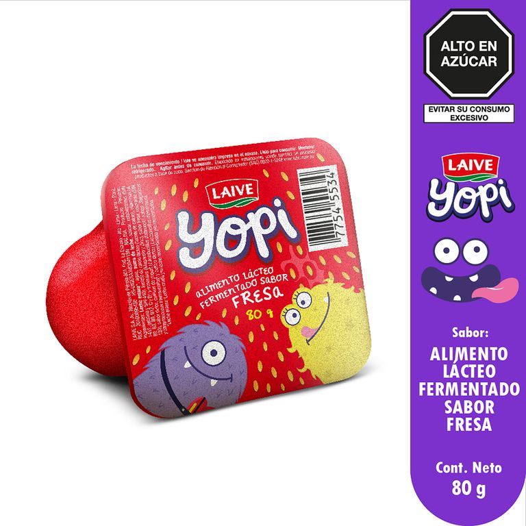 Yogurt Laive Yopi Fresa Envase 80 g