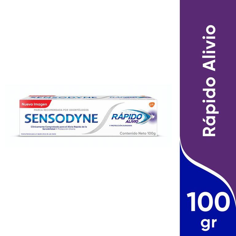 Crema Dental Sensodyne Rápido Alivio Envase 100 g