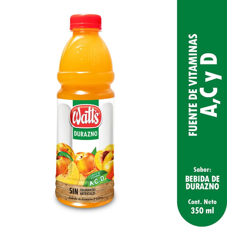 Bebida Watts Durazno Botella 350 mL