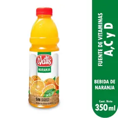 WATTS - Bebida Sabor Naranja 350 mL