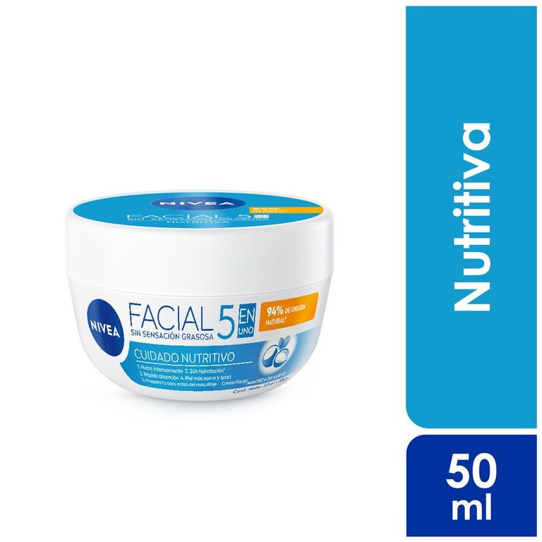 Crema Facial Nivea Cuidado Nutritivo Envase 50 mL