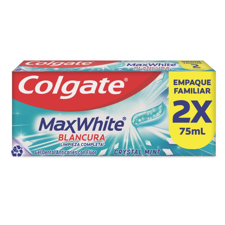 Crema Dental Colgate Max White Empaque 2 Und 75mL