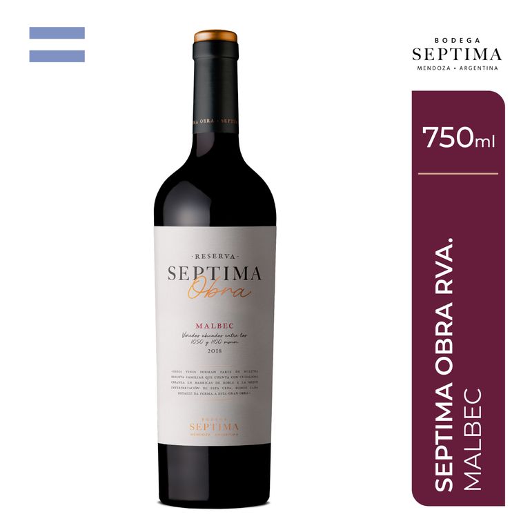Vino Séptima Malbec Botella 750 mL