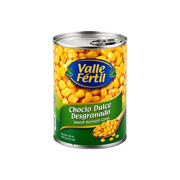 Choclo Dulce Desgranado Valle Fértil Lata 432 g