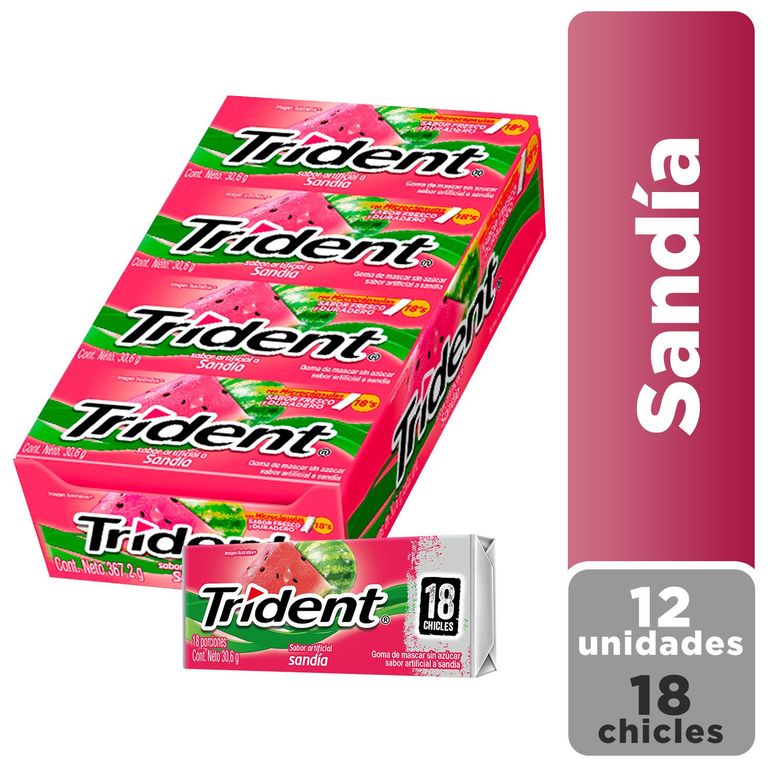 Chicles Trident Sandía Display 12 Und
