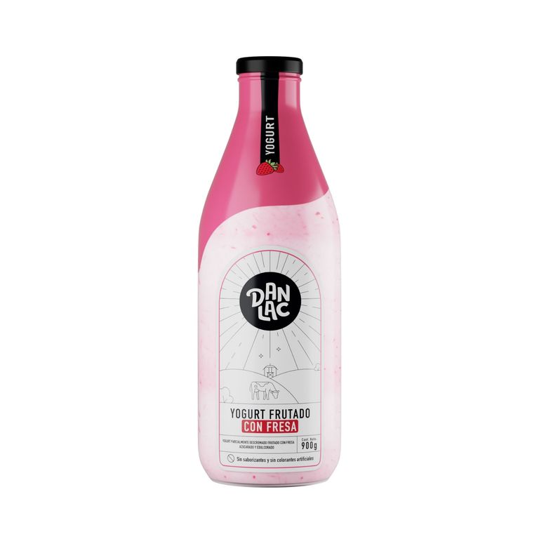 Yogurt Frutado Danlac Fresa Botella 900 g