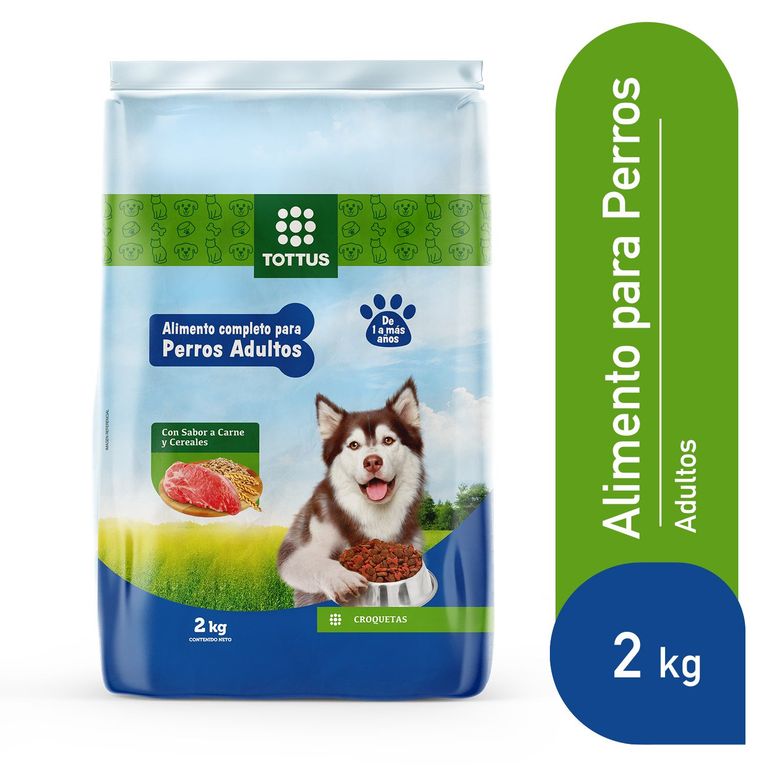 Alimento Seco Perros Adultos Tottus Bolsa 2 Kg