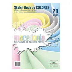KIMBERLY - Block Cartulina Macedonia Colores Pasteles 20 Hojas