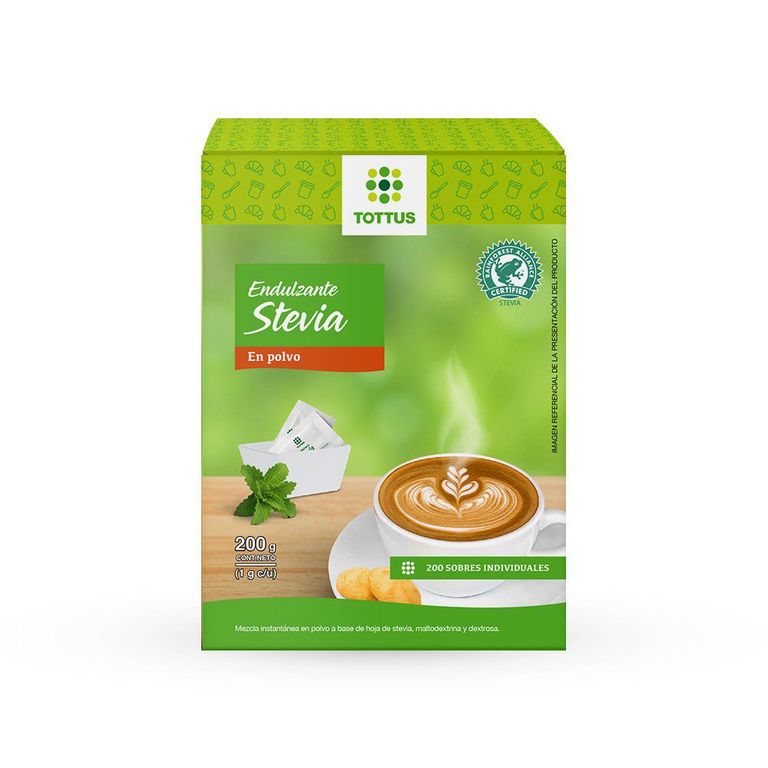 Endulzante Stevia Tottus en Polvo Caja 200 Sobres