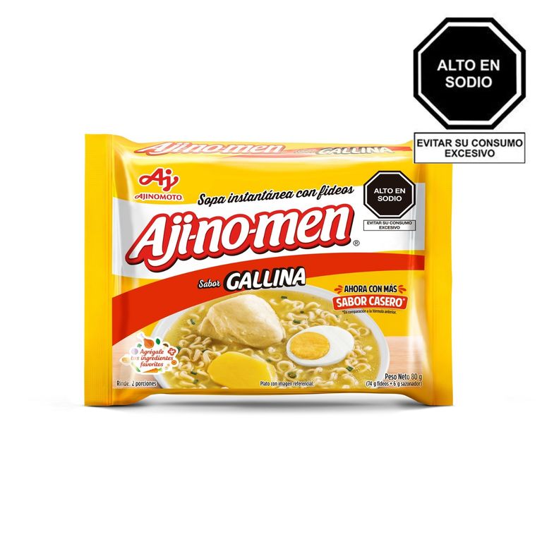 Sopa Instantánea Ajinomen Sabor Gallina Empaque 80 g