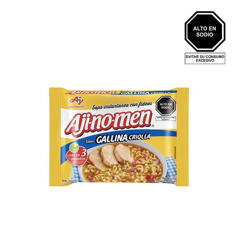 Sopa Instantánea Ajinomen Sabor Gallina Criolla Empaque 80 g