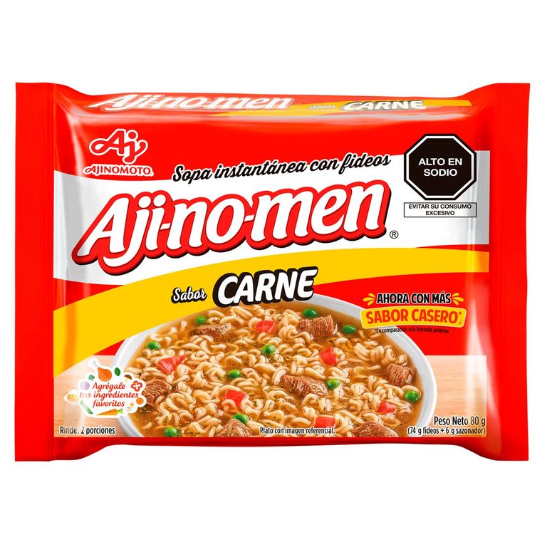 Sopa Instantánea Ajinomen Sabor Carne Empaque 80 g