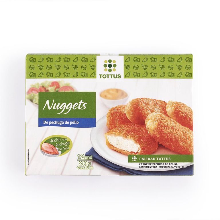 Nuggets de Pechuga de Pollo Tottus Caja 240 g