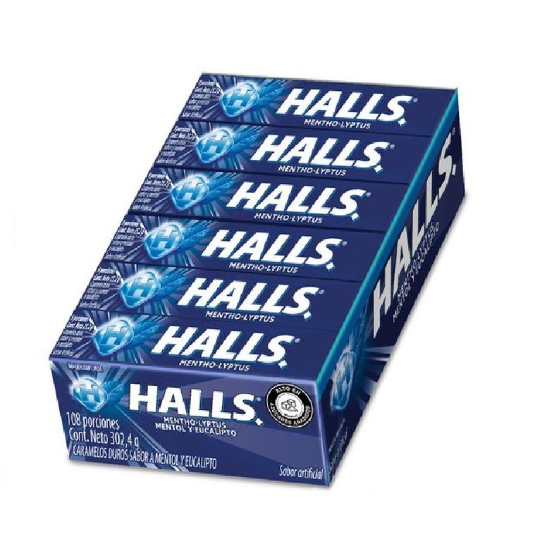 Caramelos Mentho Lyptus Halls Display 12 Und