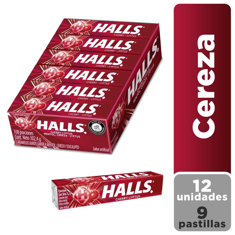 Halls Cereza Display 12 Und