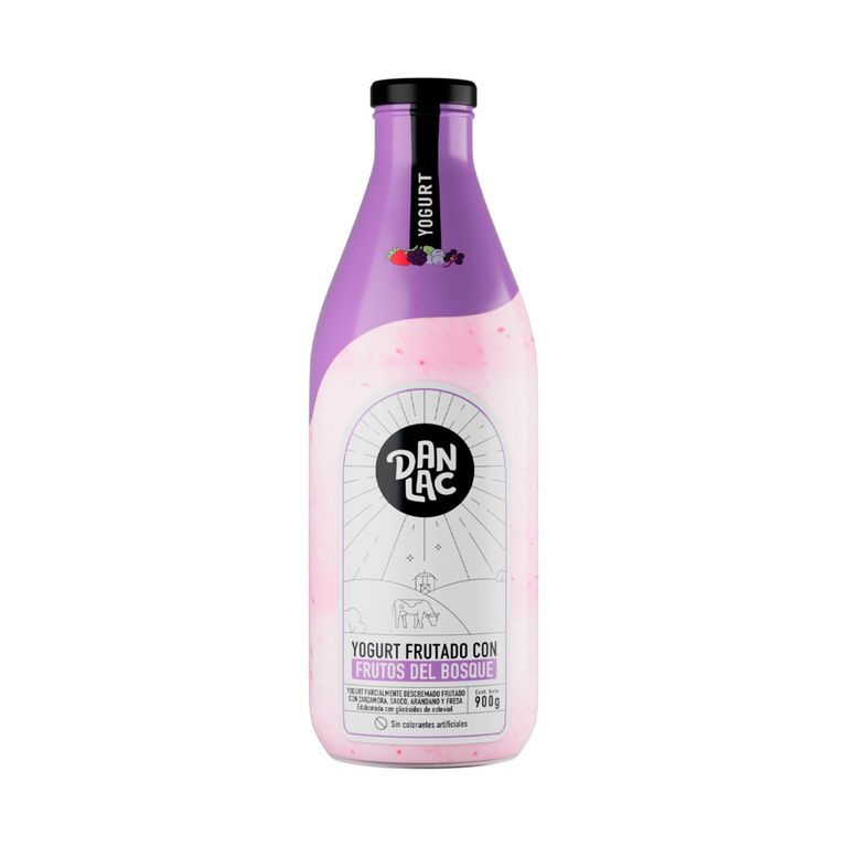 Yogurt Frutado Danlac Frutos del Bosque Botella 900 g