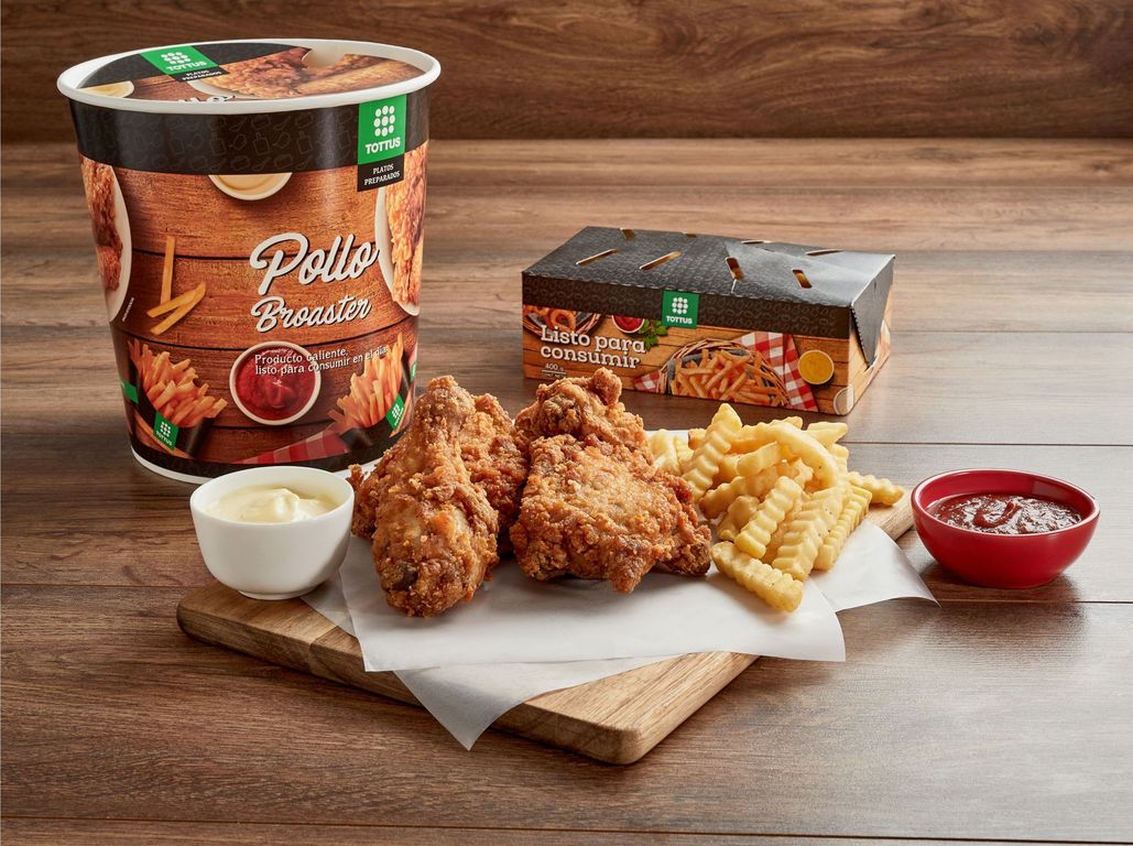 Combo Broaster 4 Piezas + Papas