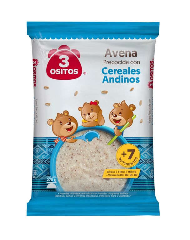 Avena 3 Ositos con Cereales Andinos Bolsa 270 g