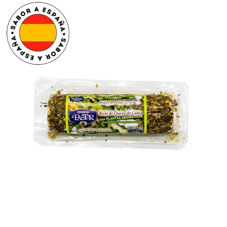 Rulo Queso de Cabra con Plantas Aromáticas El Pastor Empaque 110 g