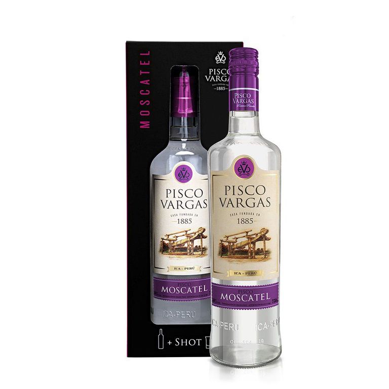 Pisco Vargas Moscatel Botella 750 mL