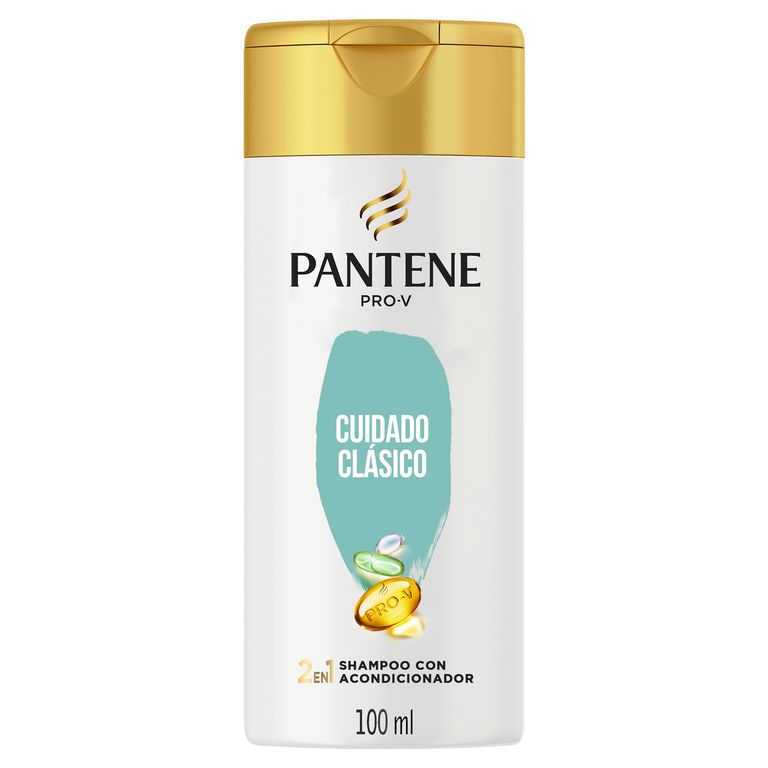 Shampoo 2 en 1 Pantene Cuidado Clásico Botella 100 mL